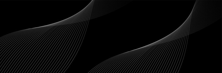 Abstract black background with waves