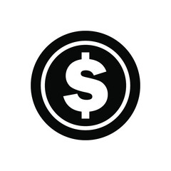 Obraz premium Dollar coin money icon