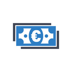 Cash euro money icon