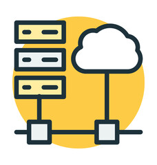 Data Cloud Vector Icon