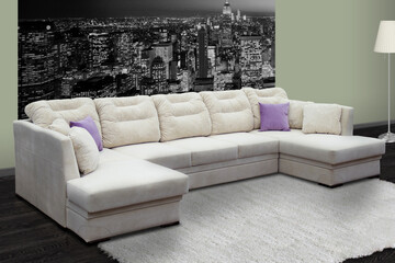 Fototapeta na wymiar Soft furniture in the interior