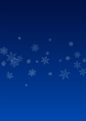 Gray Snowflake Vector Blue Background. Light