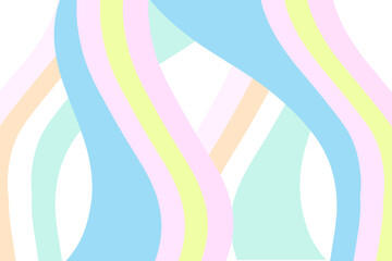 Pastel Wave Geometric Shapes for Background Vector Illustration