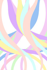 Obraz na płótnie Canvas Pastel Wave Geometric Shapes for Background Vector Illustration