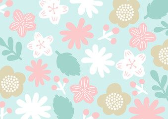 桜のデフォルメしたかわいい背景