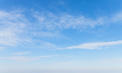 Blue sky with white clouds on a daytime