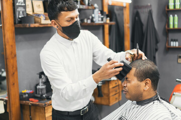 Hairdressing and barbershop, artistic and youthful cutting styles.