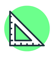 Drafting Triangle Cool Vector Icon