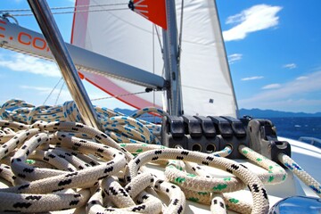Tauwerk auf Segelschiff