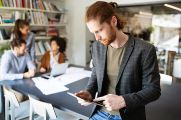 Technology software business office programming people concept