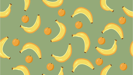 seamless background with tropical fruits