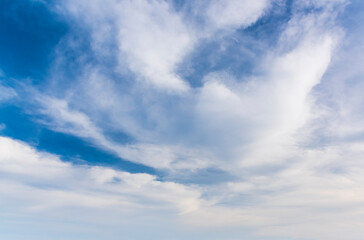 Beautiful clouds with the blue sky background