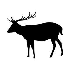 Axis Deer Silhouette