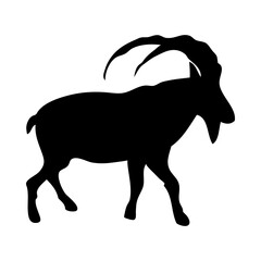Bearded Goat Silhouette