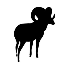 Mountain Sheep Silhouette