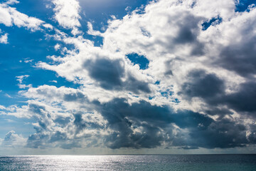 Obraz premium Beautiful sky and sea in the Kenting National Park of Pingtung, Taiwan