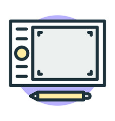 Graphic Tablet Vector Icon