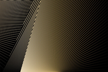 Gold metallic effect background, halftone lines pattern, modern design texture for card, cover, poster, banner, flyer.