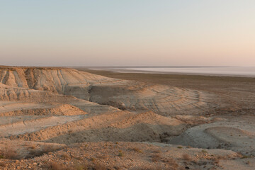 Beautiful cliffs in the canyon of the Ustyurt plateau, Uzbekistan