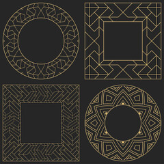 Vintage set circular ornament.