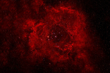 Galaxy in red colors. Elements of this image were furnished by NASA.