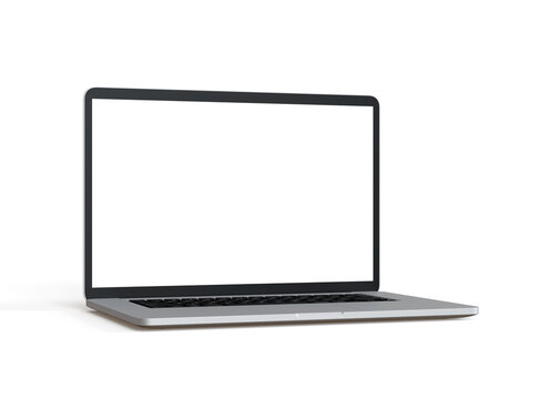 Laptop isolated on a white background. 3d illustration.