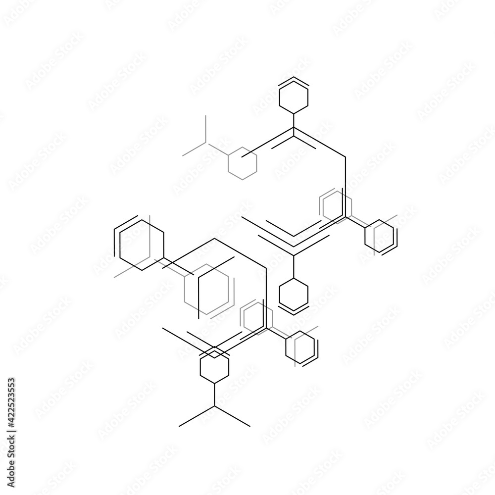 Poster Modern flat design. Vector seamless pattern. Internet connection network high digital technology. Geometric texture background. Abstract wallpaper