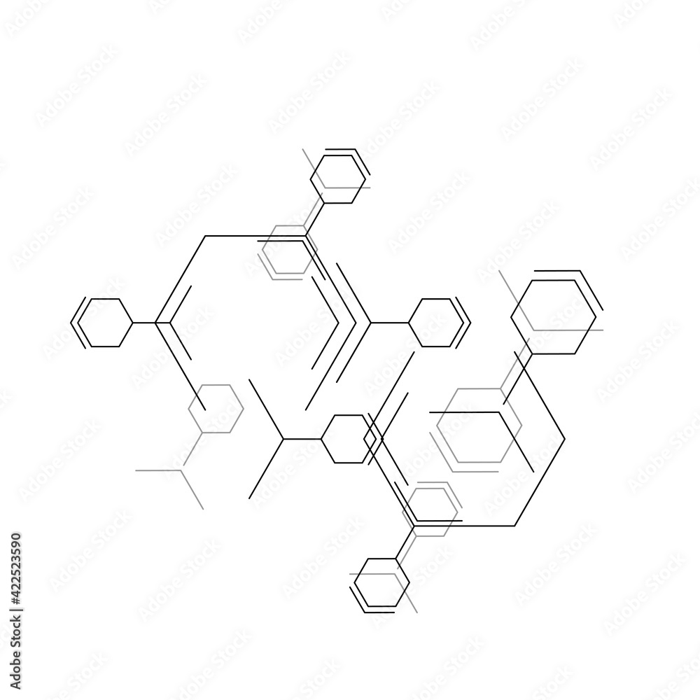 Poster Modern flat design. Vector seamless pattern. Internet connection network high digital technology. Geometric texture background. Abstract wallpaper