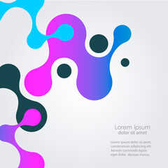 Modern blue-black molecules. Future technology concept