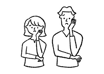 困っている男女2人02