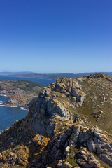 Paradise and mountainous island in the Atlantic ocean