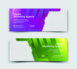 Digital marketing agency facebook cover social media post banner design 