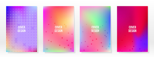 Minimal Poster. Pastel Soft. Rainbow Gradient Set