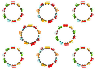 colored cars. children's vector background 
