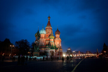 
moscow, red square, photo at night