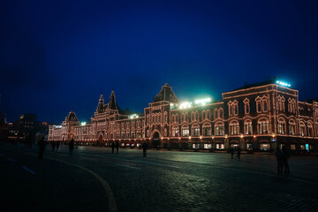 
moscow, red square, photo at night