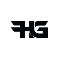FHG letter monogram logo design vector