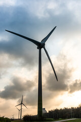 The wind power plant, energy systems, renewable energy on the west coast of Taiwan.
