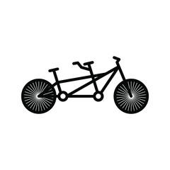 tandem bike icon. vector illustration