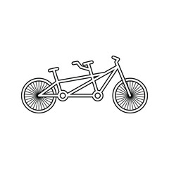 Fototapeta premium tandem bike icon. vector illustration