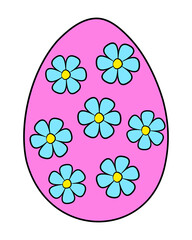 Easter egg colored icon. Vector illustration isolated on white background.