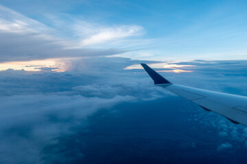 View from the window of an airplane
