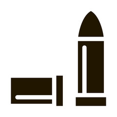 Hunting Bullet Icon Vector Glyph Illustration
