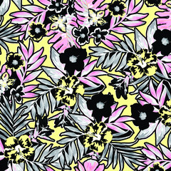 Abstract floral seamless pattern.