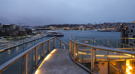 Golden Horn, Karakoy and Eminonu District in Istanbul, Turkey