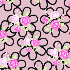 Abstract floral seamless pattern.