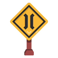 
A two way road, flat icon download

