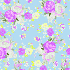 Abstract floral seamless pattern.