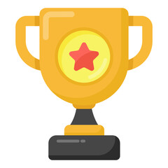 
A flat design icon of a winners trophy

