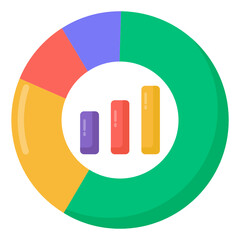 
Icon of data chart in flat design 

